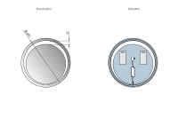 Lustro LED SP32 w rozmiarze 60 CM