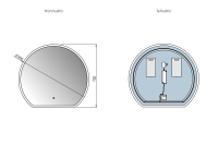 Lustro LED SP24 w rozmiarze 80 CM