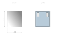 Lustro SP1 w wymiarach 60x65 CM