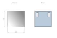 Lustro SP1 w wymiarach 80x65 CM