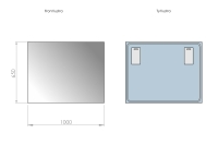 Lustro SP1 w wymiarach 100x65 CM
