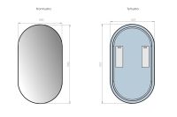 Lustro SP19 w rozmiarze 90x50 CM